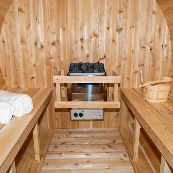 Dundalk Serenity 4-Person Pre-Built Small Barrel Sauna