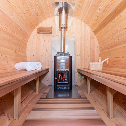 Dundalk Serenity 4-Person Pre-Built Small Barrel Sauna