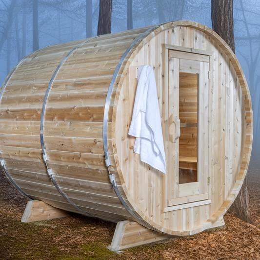 CTC22W Harmony 4-Person Barrel Sauna by Dundalk Leisurecraft