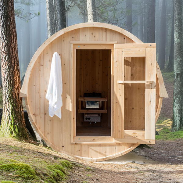 CTC22W Harmony 4-Person Barrel Sauna by Dundalk Leisurecraft