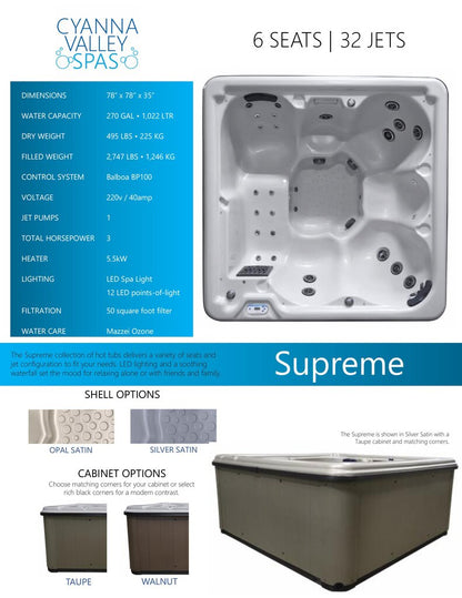 Supreme by Cyanna Valley Spas